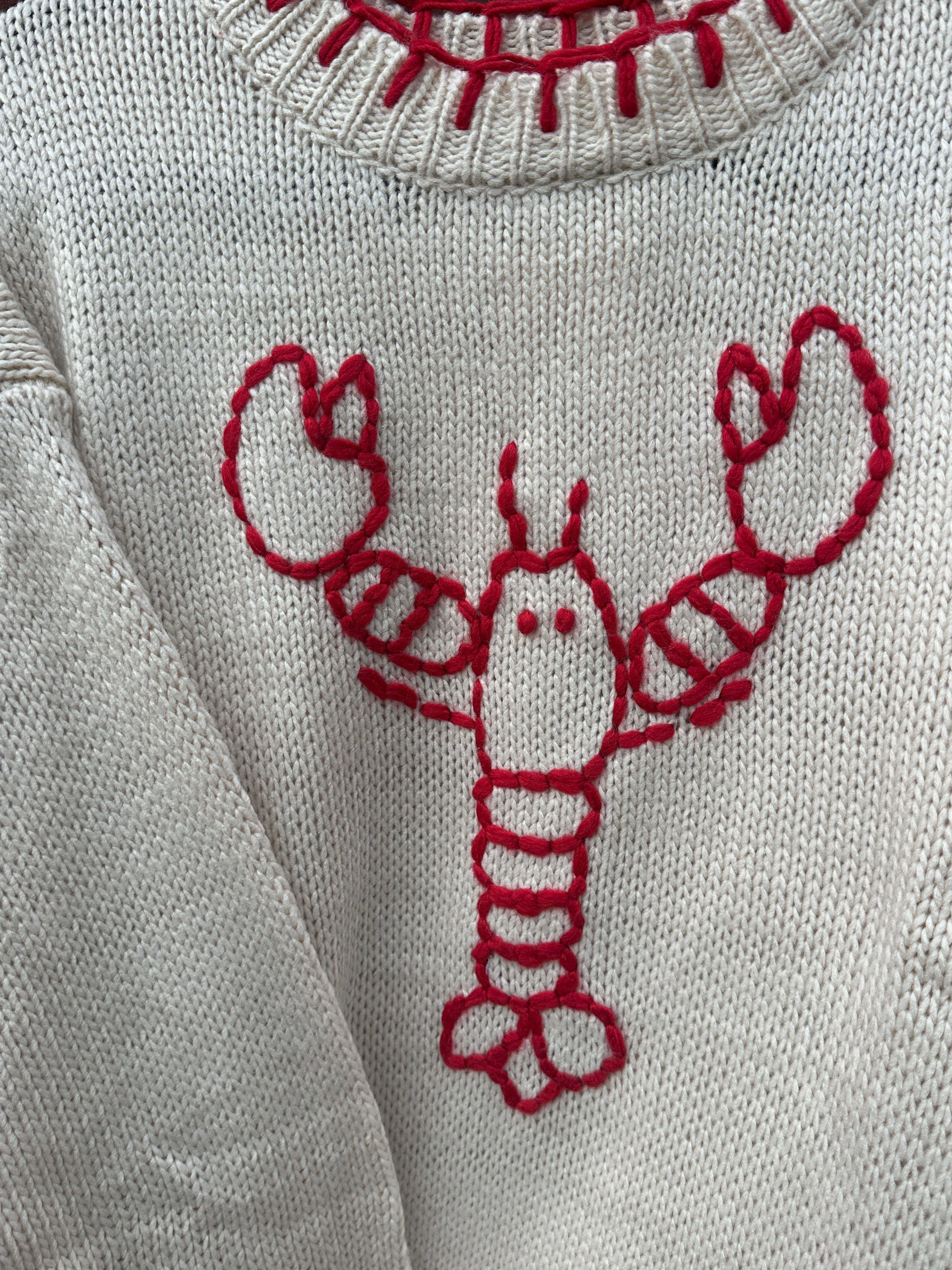 Coastal Lobster Knit Sweater