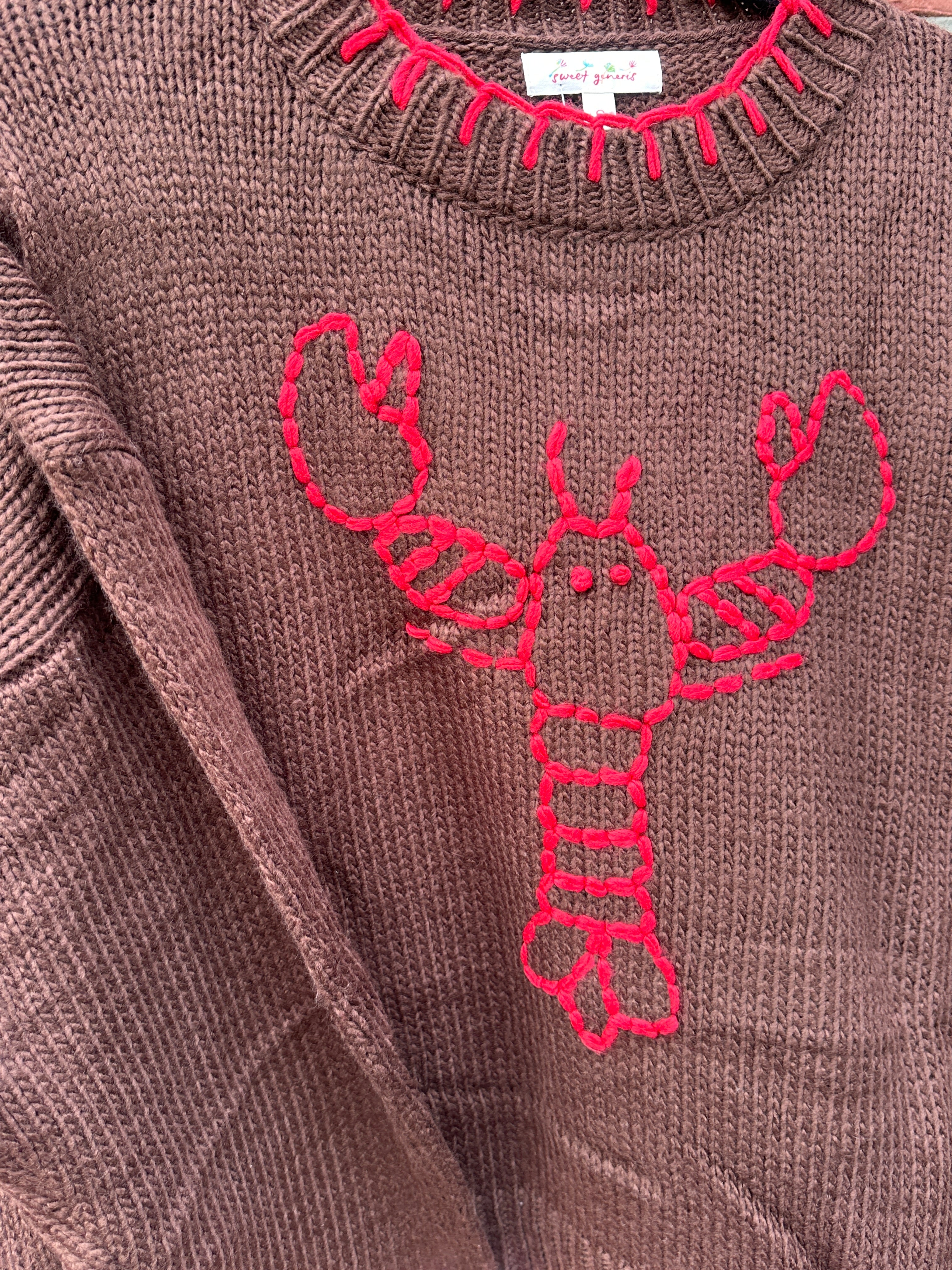 Coastal Lobster Knit Sweater