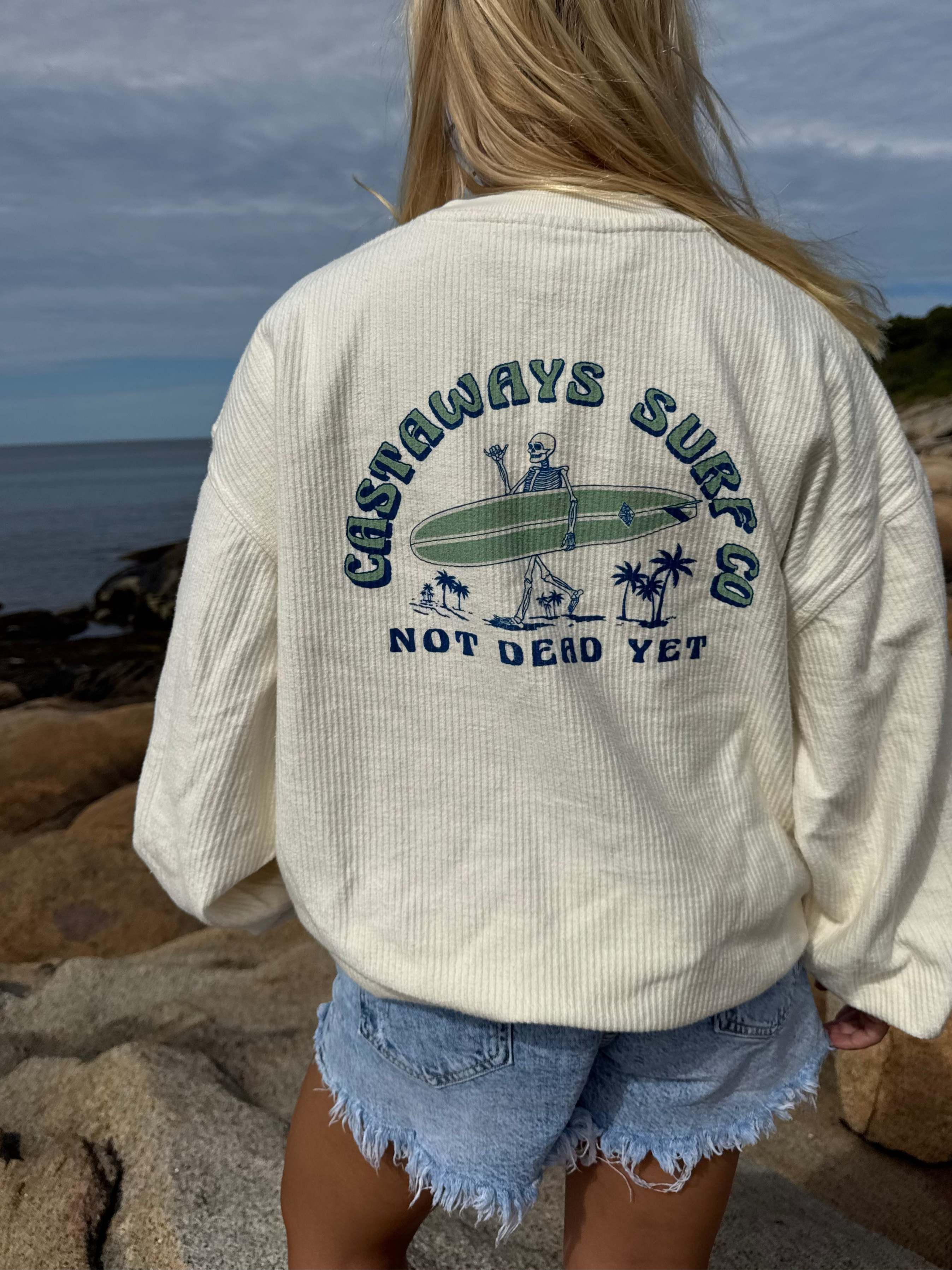 Surf Skeleton Corded Crew