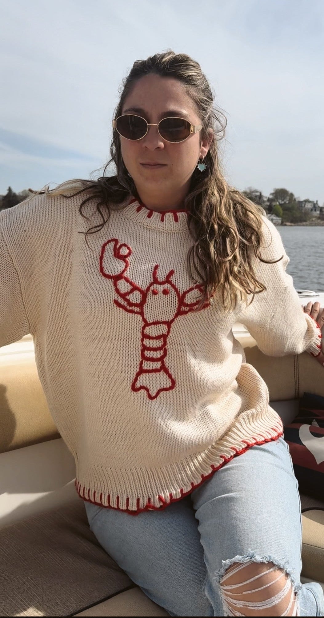 Coastal Lobster Knit Sweater