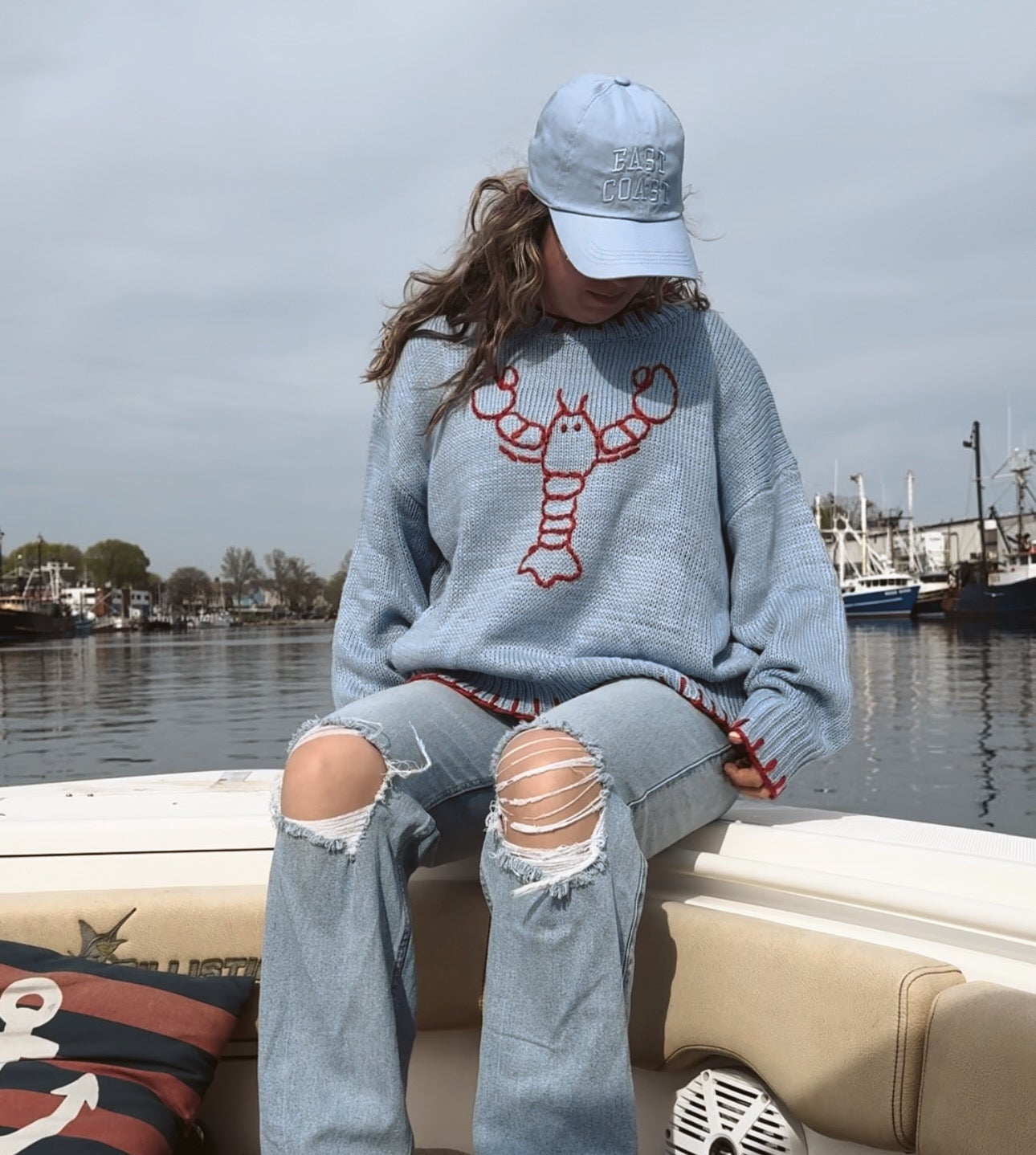 Coastal Lobster Knit Sweater